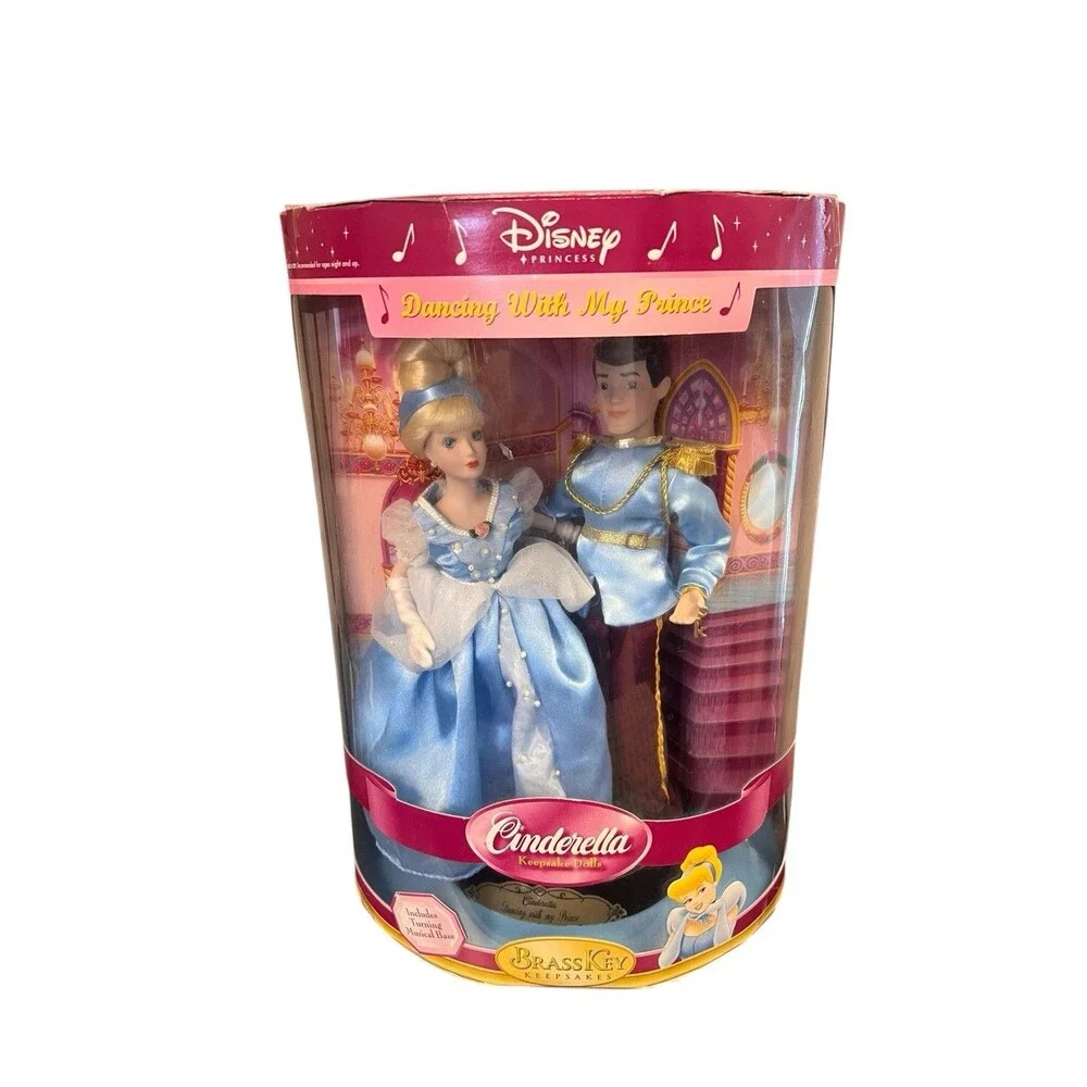 Disney Cinderella & Prince Keepsake Porcelain Doll Dancing‎ with my Prince Read